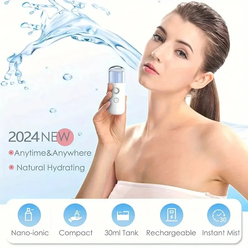 Lunaria™ GlowMist Mini – Wireless Nano Facial Hydration Spray
