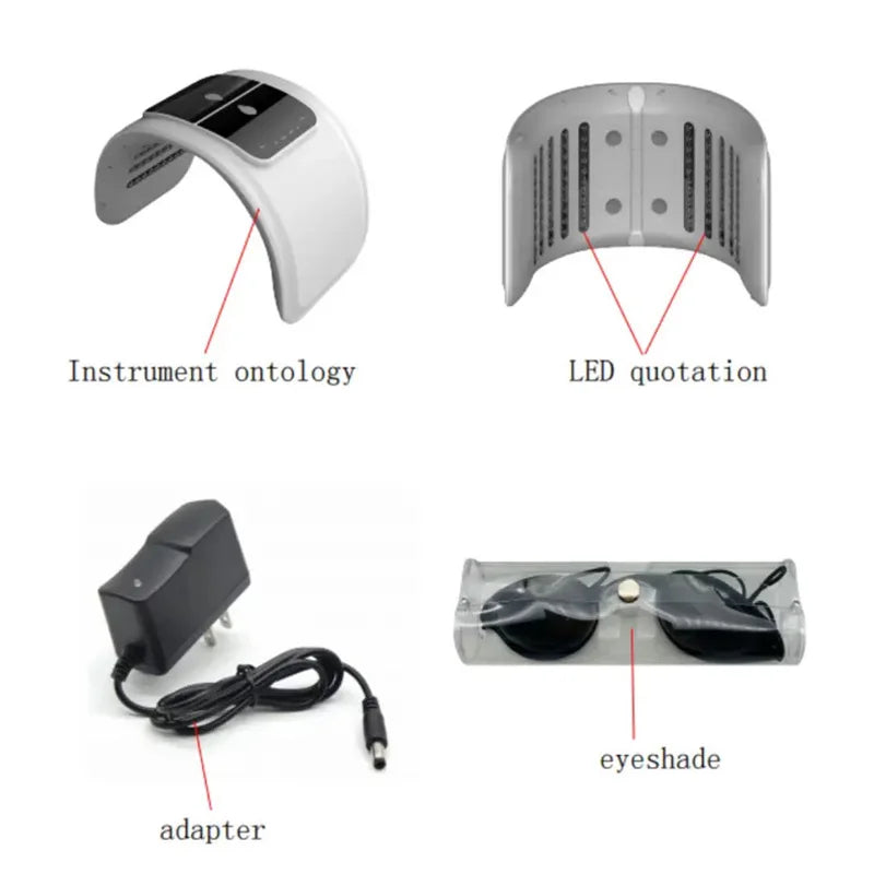 Lunaria™ SpaGlow 7-Color LED Mask – Pro Facial & Body Rejuvenation