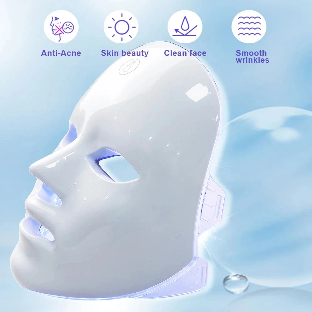 Lunaria™ LED Glow Mask – 7 Colors Light Therapy for Clear, Youthful Skin