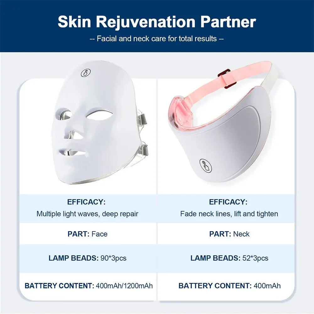Lunaria™ Face & Neck Lift – LED Beauty Massager for Firm, Radiant Skin