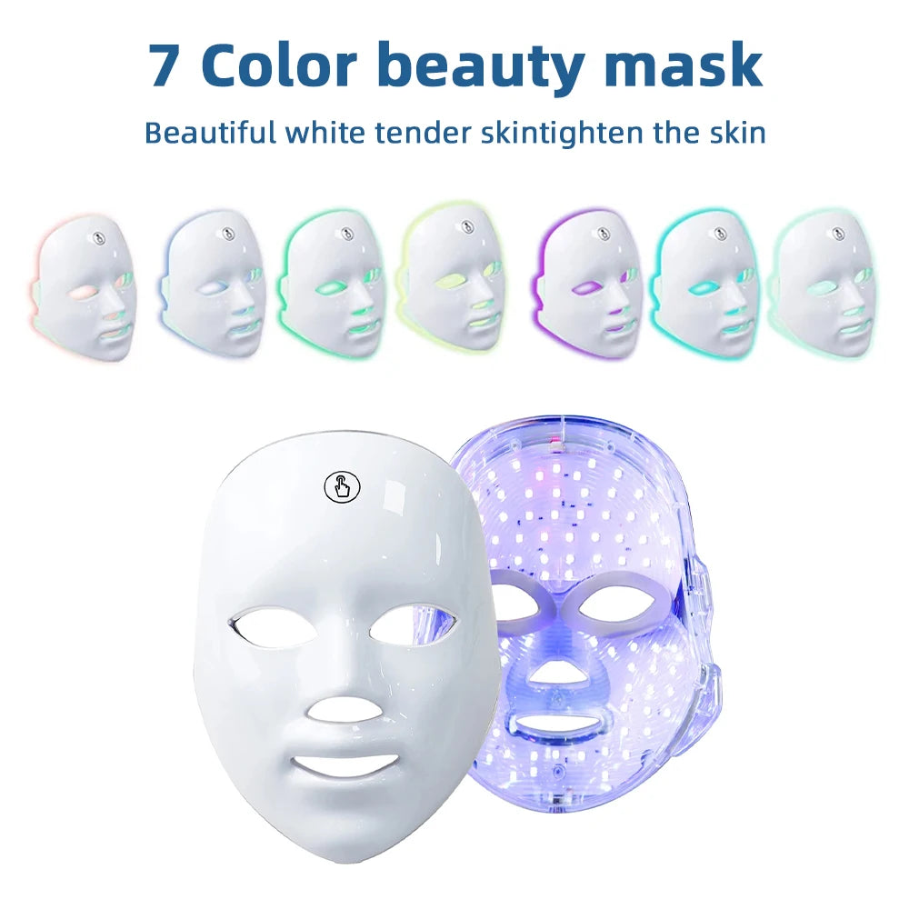 Lunaria™ LED Glow Mask – 7 Colors Light Therapy for Clear, Youthful Skin