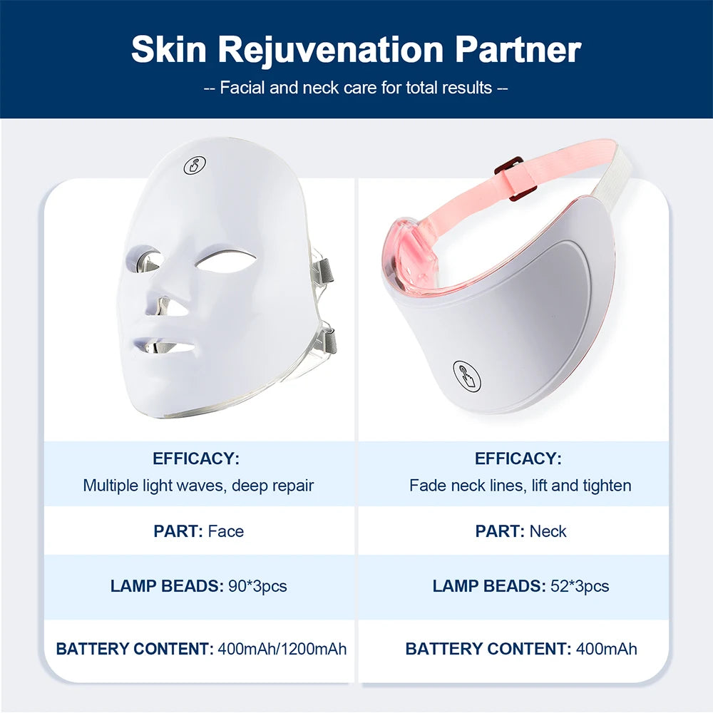 Lunaria™ Face & Neck Lift – LED Beauty Massager for Firm, Radiant Skin