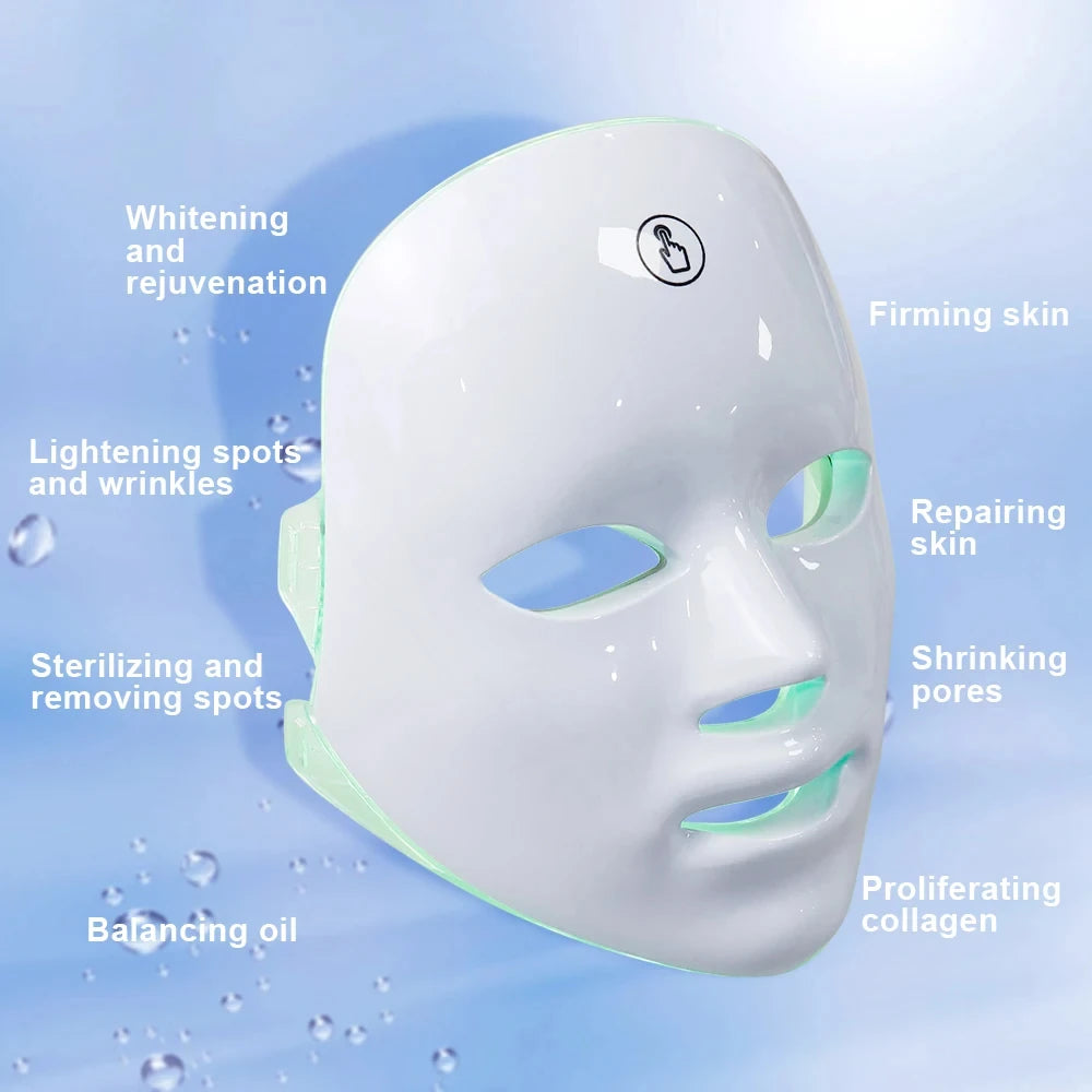 Lunaria™ LED Glow Mask – 7 Colors Light Therapy for Clear, Youthful Skin