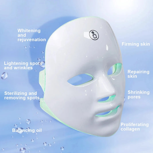 Lunaria™ LED Glow Mask – 7 Colors Light Therapy for Clear, Youthful Skin